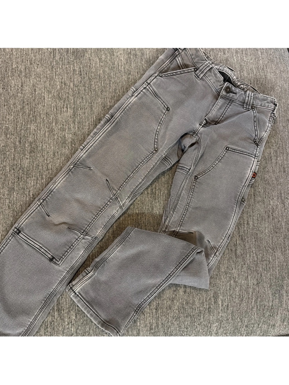 Dovetail Workwear Britt Utility Cosy Sz 0 Aged Gray Double Knee Lined Pants